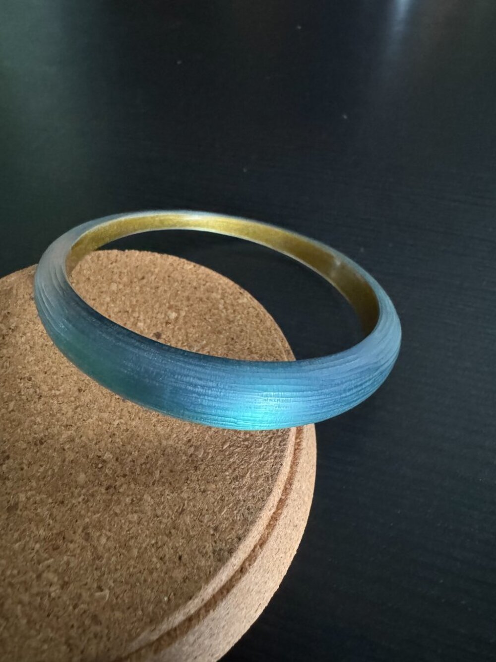 ALEXIS BITTAR Lucite Tapered Bangle Bracelet, Green, M/L - Picture 3 of 6